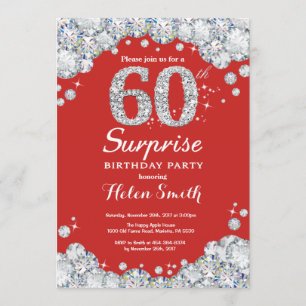 Invitation surprise 60e anniversaire Silver Diamon