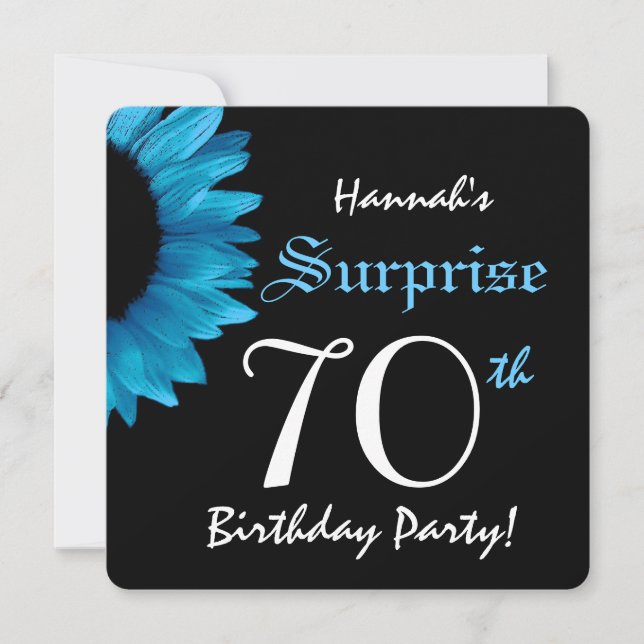 Invitation SURPRISE 70e anniversaire de la fête Sunflower A01 (Devant)