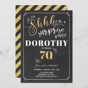 Invitation surprise 70e anniversaire Vintage surpr