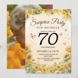 Invitation Surprise 70e Tournesols Papillons