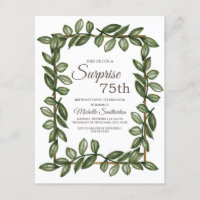 Surprise 75e anniversaire de naissance Feuilles ve