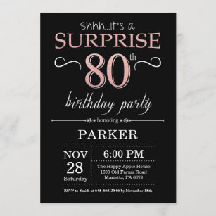 Anniversaire 80 Ans Invitations Faire Part Cartes Zazzle