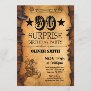 Invitation surprise 90e anniversaire occidental