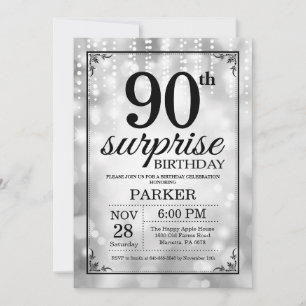 Invitation surprise 90e anniversaire Parties scint
