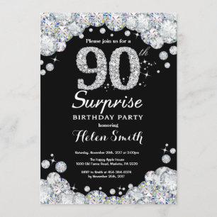 Invitation surprise 90e anniversaire Silver Diamon