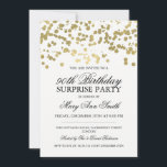 Invitation Surprise 90th Birthday Party Gold Foil Confeti<br><div class="desc">Elegant 90th Surprise Birthday Party Invite with Gold Foil Confeti (IT'S NOT A REAL FOIL) Motif on white background,  custom name and date and additional text.</div>