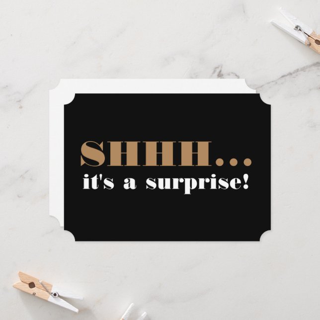 Invitation surprise à la fête d'anniversaire sur l (Devant/Arrière en situation)