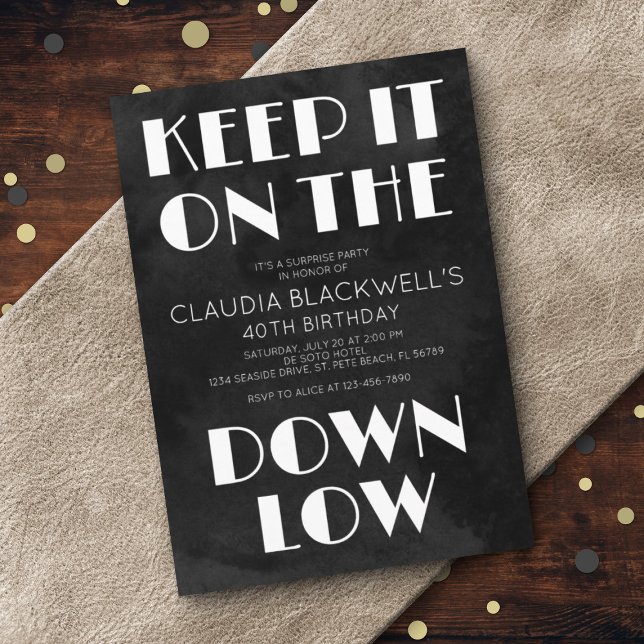 Invitation Surprise Amusement Bas Anniversaire (Créateur téléchargé)