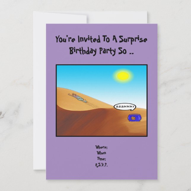 Invitation Surprise Anniversaire. (Devant)