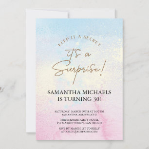 Invitation Surprise Anniversaire coloré