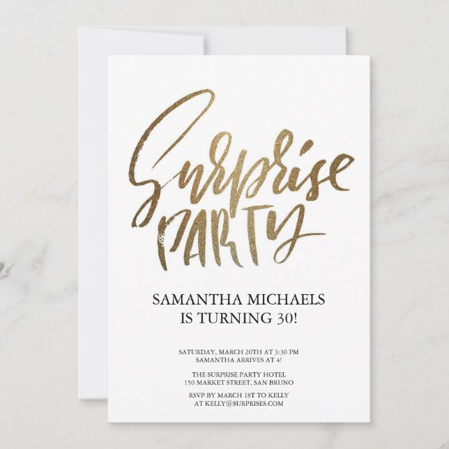 Invitation Surprise Anniversaire coloré (Devant)