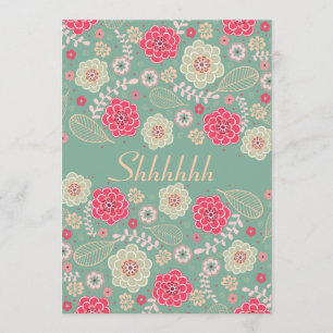 Invitation Surprise Anniversaire Fête Chic Funky Moderne Flor