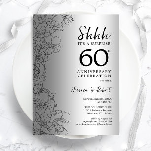 Invitation Surprise Argent Diamant 60e Anniversaire