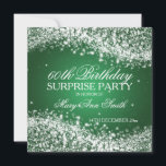 Invitation Surprise Birthday Party Sparkling Wave Green<br><div class="desc">Elegant 60th Surprise Birthday Party invitation design with sophisticated Sparkling Wave Green motif,  custom name and date and additional text. Impress your family and friends with this stylish and classy birthday announcement design. Fully customizable! Easy to use and easy to personalize.</div>