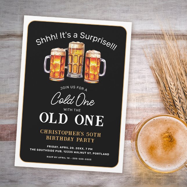 Invitation Surprise Cold One avec Old One Beer 50e Anniversai (Créateur téléchargé)