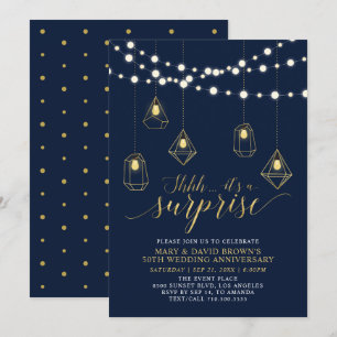 Invitation Surprise d'anniversaire de mariage aux lumières do