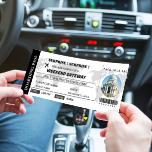 Invitation Surprise du week-end Passe d'embarquement Getaway