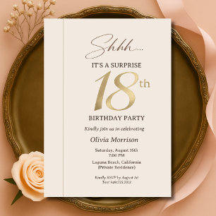 Invitation Surprise Élégante pour les 18 Ans