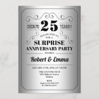 Surprise fête du 25e anniversaire - Silver Black