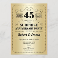 Surprise fête du 45e anniversaire - Gold Black