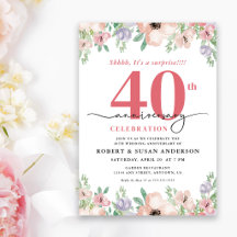 Surprise Florale Élégante 40e Anniversaire de Mari