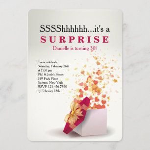 Invitation  Surprise !Invitation d'anniversaire