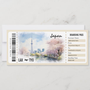 Invitation Surprise Japan Boarding Pass Certificat cadeau Inv