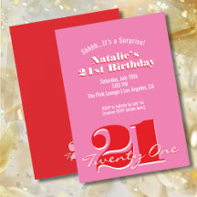 SURPRISE ! Moderne Rose Rouge Minimaliste 21e Anni