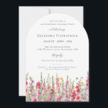 Invitation SURPRISE PARTY 21st Birthday August Birth Flower<br><div class="desc">Perfect invitation for an August birthday party. Pink gladiolus is the birth flower for that month. It forms a pretty watercolor bottom border on this floral personalized invitation. All text is editable</div>