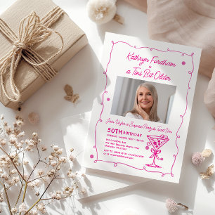 Invitation SURPRISE PARTY 50e anniversaire Martini photo