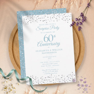 Invitation Surprise Party 60e Anniversaire Amour Coeurs