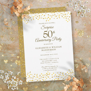 Invitation Surprise Party Golden 50e anniversaire de Mariage