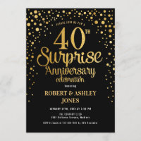 Surprise pour 40e anniversaire de mariage - Noir e