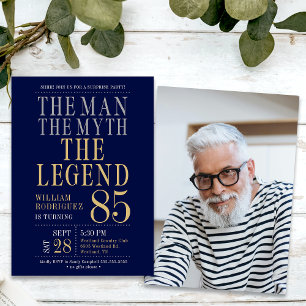Invitation Surprise pour 85e anniversaire l'homme le mythe la