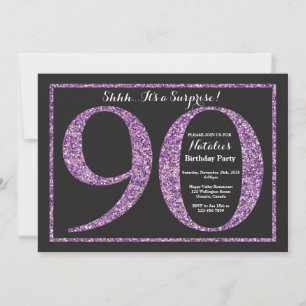 Invitation surprise pour 90e anniversaire Paillett