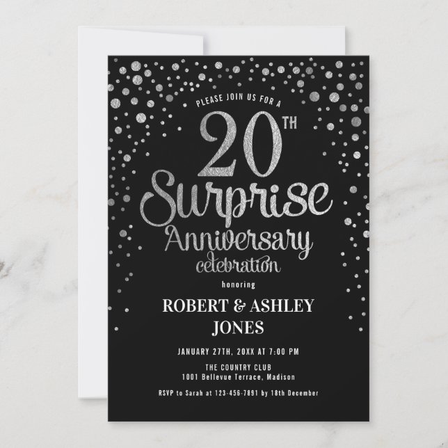 Invitation Surprise pour le 20e anniversaire de mariage - Noi (Devant)