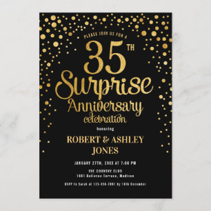Invitation Surprise pour le 35e anniversaire de mariage - Noi