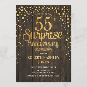 Invitation Surprise pour le 55e anniversaire de mariage - Boi