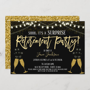 Invitation Surprise Retraite Party