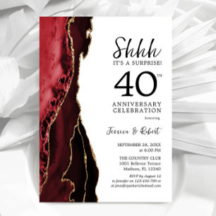Invitation Surprise Rubis Rouge 40e Anniversaire
