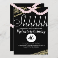 Surprise Shhhhh Pink Pearl Foil Anniversaire
