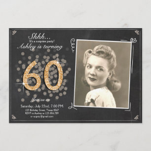 Invitation Surprise tableau d'invitation de 60 anniversaires