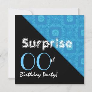 Invitation SURPRISE Toute année Anniversaire Diamants Bleus G