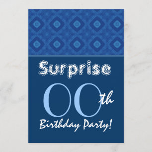 Invitation SURPRISE Toute année Anniversaire Diamants Bleus V