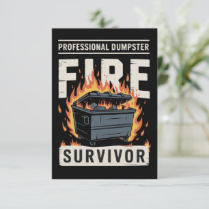 Invitation Survivant professionnel de l'incendie de la poubel