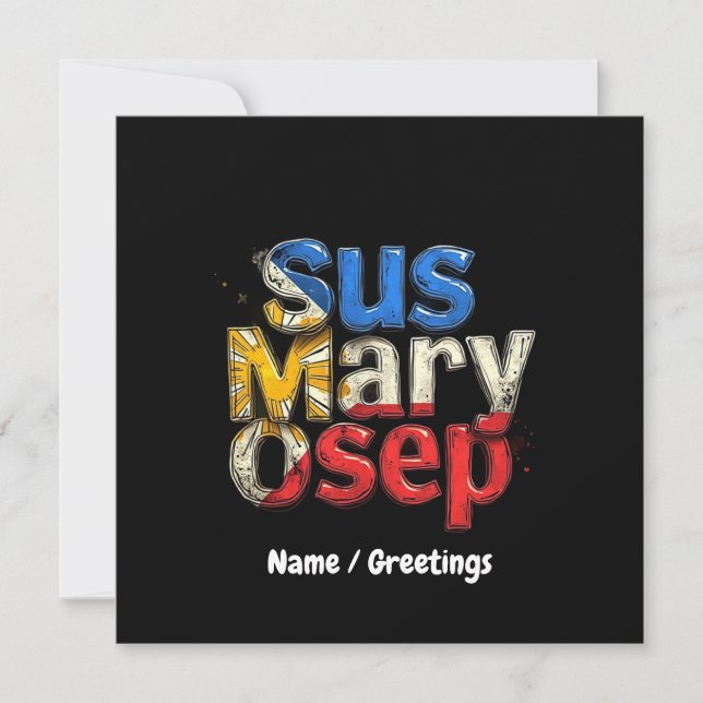 Invitation Sus Mary Osep Fierté philippine personnalisable (Devant)
