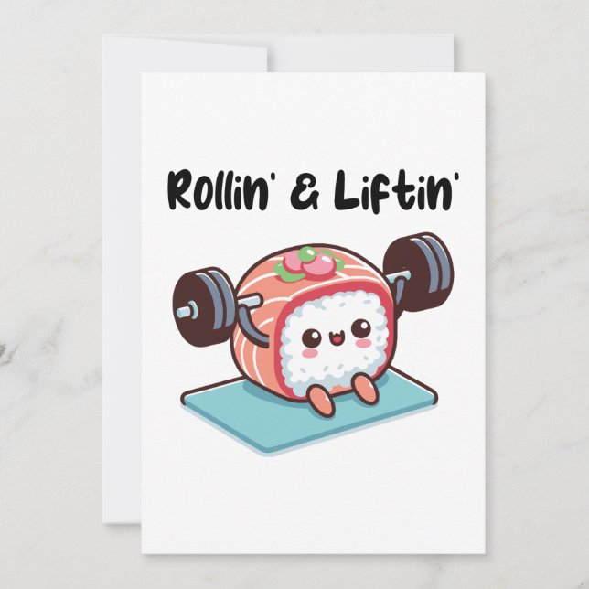 Invitation Sushi Roll Lifting Weights (Devant)