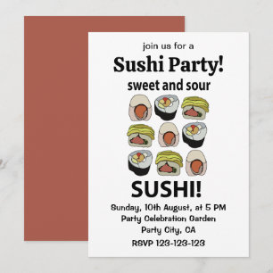 Invitation Sushi Sucré et Acide Sushi 