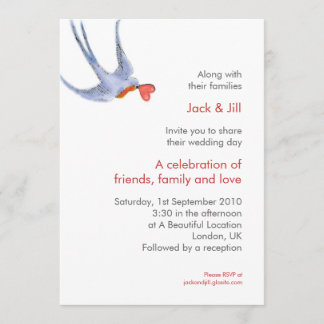 Invitation Swallow 5x7