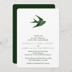 Invitation Swallow (Style Letterpress)